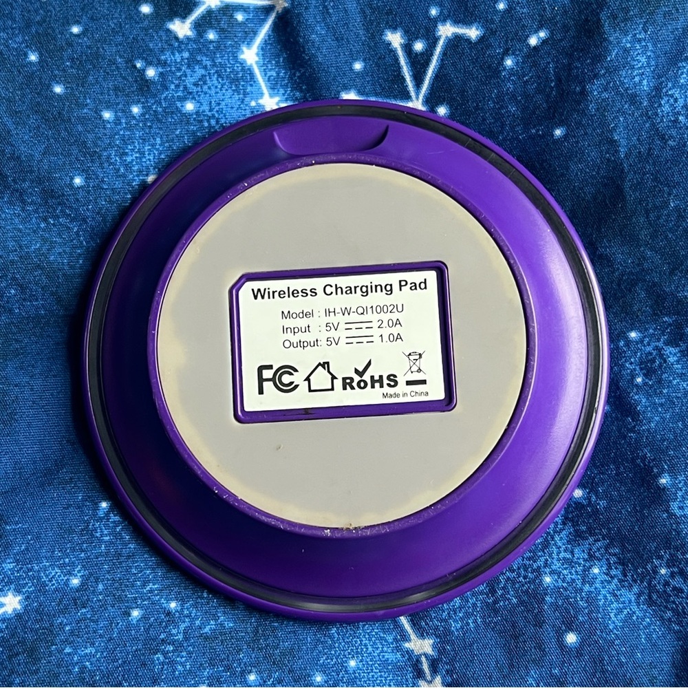 Purple iHome Rapid Charge Wireless Charging Pad iPhone & Android - Picture 2 of 3